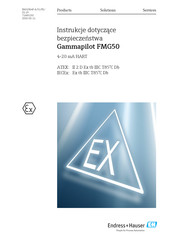 Endress+Hauser Gammapilot FMG50 Handleiding