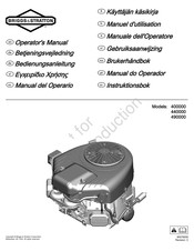 Briggs & Stratton 400000 Gebruiksaanwijzing