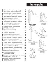 Hansgrohe Metropol Classic 31320 Series Gebruiksaanwijzing