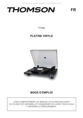 THOMSON PLATINE VINYLE Handleiding