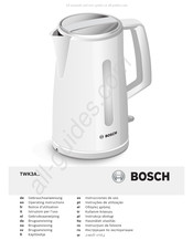 Bosch TWK3A Series Gebruiksaanwijzing