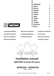 Vetus BOW Thrusters BOWA0301 Installatiehandleiding