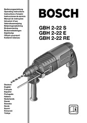 Bosch GBH 2-22 RE Gebruiksaanwijzing