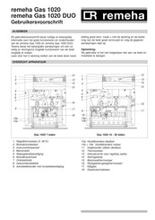 REMEHA Gas 1020 Gebruikershandleiding