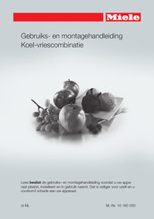 Miele KD 26052 ws Gebruiks- En Montagehandleiding