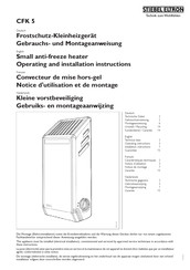 Stiebel Eltron CFK 5 Gebruiks- En Montage-Aanwijzing