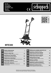 Scheppach MTE380 Vertaling Van De Oorspronkelijke Gebruiksaanwijzing