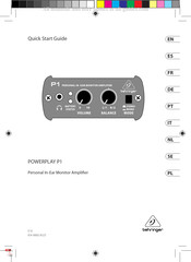 Behringer POWERPLAY P1 Snelstartgids