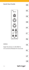 Behringer CM1A Snelstartgids