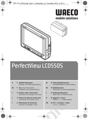 Waeco PerfectView LCD550S Montagehandleiding En Gebruiksaanwijzing