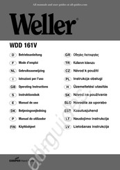 Weller WDD 161V Gebruiksaanwijzing