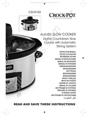 Crock-Pot CSC012X Gebruiksaanwijzing