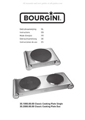 Bourgini Classic Cooking Plate Duo Gebruiksaanwijzing