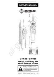 Textron Company GREENLEE GT-55e Handleiding