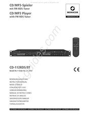 Monacor CD-112RDS/BT Gebruiksaanwijzing