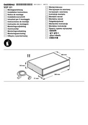 Gaggenau WSP 221 Installatievoorschrift