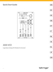 Behringer 2600-VCO Snelstartgids