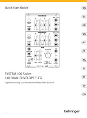 Behringer SYSTEM 100 Series Snelstartgids