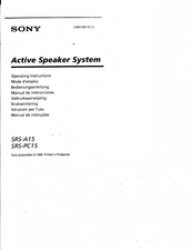 Sony SRS-PC15 Gebruiksaanwijzing