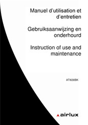 AIRLUX ATI630BK Gebruiksaanwijzing En Onderhoudshandleiding