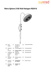 Sunred Retro Sphere 2100 Wall Halogen Handleiding