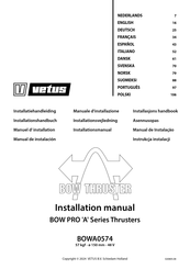 Vetus BOW Thrusters PRO A Series Installatiehandleiding