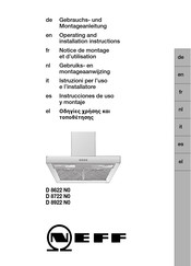 NEFF D 8922 N0 Gebruiks- En Montage-Aanwijzing