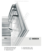 Bosch KUL15A6501 Gebruiksaanwijzing