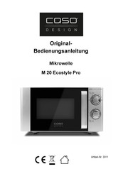 CASO DESIGN M 20 Ecostyle Pro Handleiding