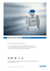 KROHNE OPTIFLUX 4000 Technische Handleiding