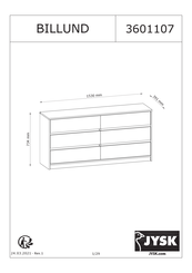 Jysk BILLUND 3601107 Handleiding