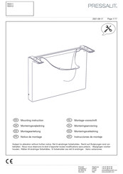 Pressalit R2012 Montagevoorschrift