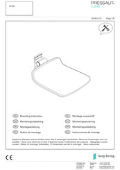 Pressalit Care R7404 Montagevoorschrift