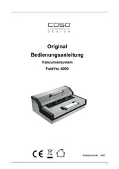 CASO DESIGN 1405 Handleiding