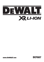 DeWalt XR Li-ion DCF887 Instructies