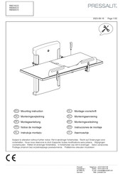 Pressalit R8594572 Montagevoorschrift