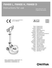 Nilfisk FM400 D Gebruiksaanwijzing