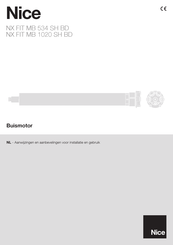 Nice NX STAR MB 1020 SH Handleiding Voor Installatie En Gebruik