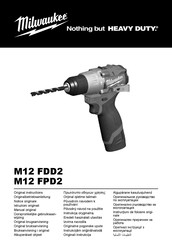 Milwaukee M12 FPD2 Oorspronkelijke Gebruiksaanwijzing