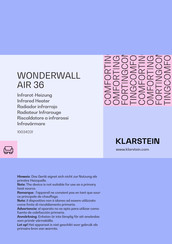 Klarstein WONDERWALL AIR 36 Handleiding