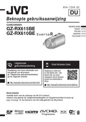 JVC EverioR GZ-RX610BE Beknopte Gebruiksaanwijzing