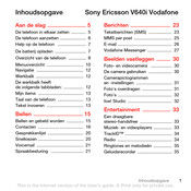 Sony Ericsson V640i Vodafone Handleiding