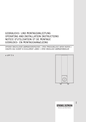 Stiebel Eltron UFP 5 h Gebruiks- En Montage-Aanwijzing
