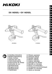 HIKOKI DS 18DSDL Gebruiksaanwijzing