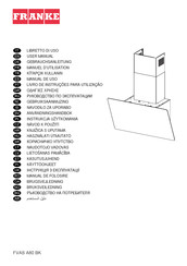 Franke FVAS A80 BK Gebruiksaanwijzing