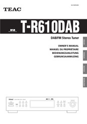 Teac T-R610DAB Gebruiksaanwijzing