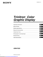 Sony GDM-F520 Gebruiksaanwijzing