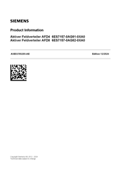 Siemens 6ES7157-0AG82-0XA0 Producthandleiding