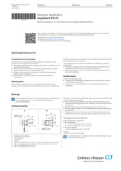 Endress+Hauser Liquiphant FTL33 IO-Link Beknopte Handleiding