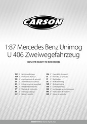 Carson 1:87 Mercedes Benz Unimog U 406 Zweiwegefahrzeug Bedienings- En Veiligheidsinstructies